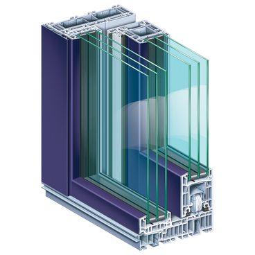 KOEMMERLING-PremiDoor-76-lux-AluClip-Nachtblau